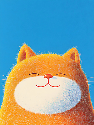 JPG 편집이미지 한마리 사람없음 파란색 갈색 귀여움 고양이 편집실사 AI컴퓨터그래픽 AI콘텐츠 1 컬러 컨셉 포유류 반려동물 CG 파일형식