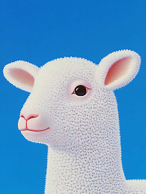 JPG 편집이미지 한마리 사람없음 파란색 귀여움 양 편집실사 AI컴퓨터그래픽 AI콘텐츠 1 컬러 컨셉 포유류 CG 파일형식