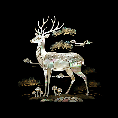 JPG 편집이미지 전통 조각 자연 사슴 사람없음 검은색 소나무 공예 송이버섯 십장생 자개 편집실사 AI포토 AI콘텐츠 나무 컬러 포유류 취미 버섯 CG 생태계 전통공예 파일형식