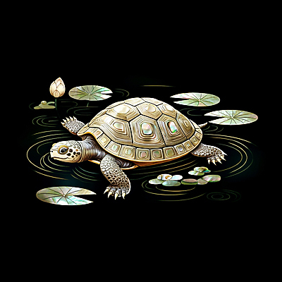 JPG 편집이미지 전통 물결 조각 자연 연꽃 사람없음 검은색 연못 거북이 공예 연잎 십장생 자개 편집실사 AI포토 AI콘텐츠 꽃 컬러 잎 파충류 취미 CG 생태계 전통공예 파일형식