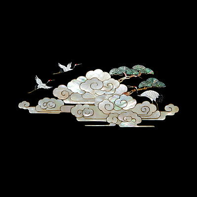 JPG 구름 편집이미지 전통 조각 자연 사람없음 검은색 학 소나무 공예 십장생 자개 편집실사 AI포토 AI콘텐츠 자연요소 나무 컬러 조류 취미 CG 생태계 전통공예 파일형식