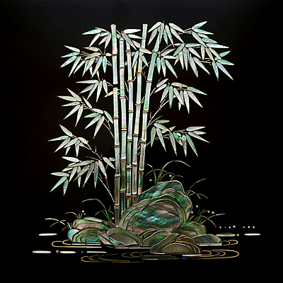 JPG 편집이미지 전통 조각 자연 사람없음 검은색 공예 대나무 십장생 대나무잎 돌무더기 자개 편집실사 AI포토 AI콘텐츠 나무 컬러 잎 취미 돌_바위 CG 생태계 전통공예 파일형식