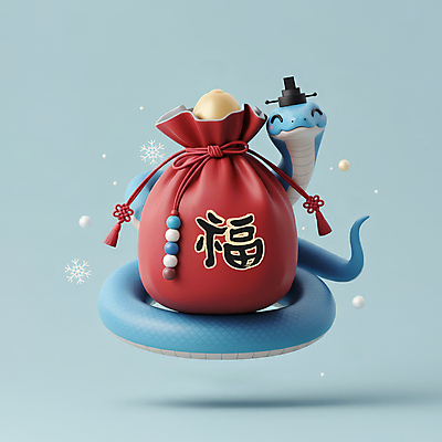 JPG 편집이미지 모자 한국전통 새해 복주머니 3D캐릭터 선물 미소 사람없음 장식 빨간색 파란색 설날 전통문양 3D 귀여움 복 눈송이 뱀띠 뱀 행운 청사 을사년 편집3D 푸른뱀 AI컴퓨터그래픽 AI콘텐츠 캐릭터 전통 문양 잡화 명절 컬러 컨셉 파충류 전통소품 한국 눈_날씨 표정 한자 십이지신 디지털합성 파일형식 2025년
