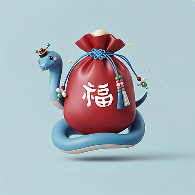 JPG 편집이미지 모자 한국전통 새해 복주머니 3D캐릭터 선물 미소 사람없음 장식 빨간색 파란색 설날 전통문양 3D 귀여움 복 눈송이 뱀띠 뱀 행운 청사 을사년 편집3D 푸른뱀 AI컴퓨터그래픽 AI콘텐츠 캐릭터 전통 문양 잡화 명절 컬러 컨셉 파충류 전통소품 한국 눈_날씨 표정 한자 십이지신 디지털합성 파일형식 2025년