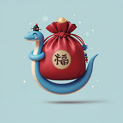 JPG 편집이미지 모자 한국전통 새해 복주머니 3D캐릭터 선물 미소 사람없음 장식 빨간색 파란색 설날 전통문양 3D 귀여움 복 눈송이 뱀띠 뱀 행운 청사 을사년 편집3D 푸른뱀 AI컴퓨터그래픽 AI콘텐츠 캐릭터 전통 문양 잡화 명절 컬러 컨셉 파충류 전통소품 한국 눈_날씨 표정 한자 십이지신 디지털합성 파일형식 2025년