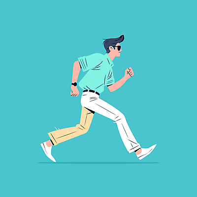 전신 남자 대학생 하늘색 일러스트 건강 한명 웃음 성인 선글라스 달리기 조깅 운동 에너지 즐거움 러닝 성인남자한명만 국내일러스트 AI파일 1 학생 감정 안경 모션 표정 사람 파란색 남자한명만 성인남자만 파일형식 벡터
