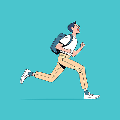 전신 남자 대학생 하늘색 가방 일러스트 건강 한명 웃음 성인 달리기 조깅 운동 에너지 즐거움 러닝 성인남자한명만 안경낌 국내일러스트 AI파일 1 학생 잡화 감정 안경 모션 표정 사람 파란색 남자한명만 성인남자만 파일형식 벡터