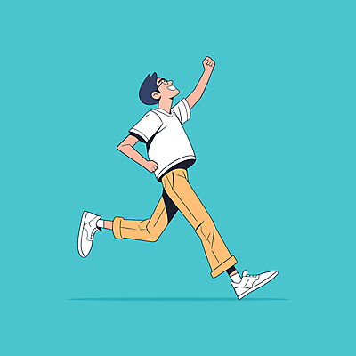 전신 남자 대학생 하늘색 일러스트 건강 한명 웃음 성인 달리기 조깅 운동 손들기 에너지 즐거움 러닝 성인남자한명만 국내일러스트 AI파일 1 학생 감정 모션 표정 사람 파란색 남자한명만 성인남자만 파일형식 벡터