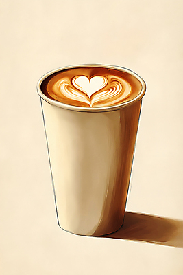 JPG 커피 일러스트 수채화 사람없음 컵 커피잔 라떼 라떼아트 2025년 트렌드컬러 국내일러스트 모카무스 AI일러스트 AI콘텐츠 식기 음료 컬러 잔 연도 그림 파일형식