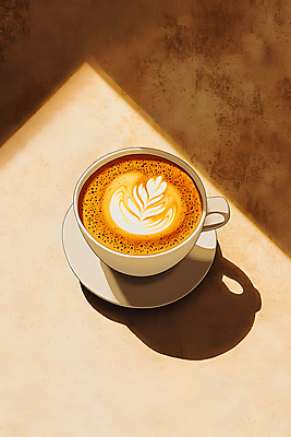 JPG 커피 일러스트 수채화 사람없음 컵 갈색 커피잔 라떼 라떼아트 2025년 트렌드컬러 국내일러스트 모카무스 AI일러스트 AI콘텐츠 식기 음료 컬러 잔 연도 그림 파일형식