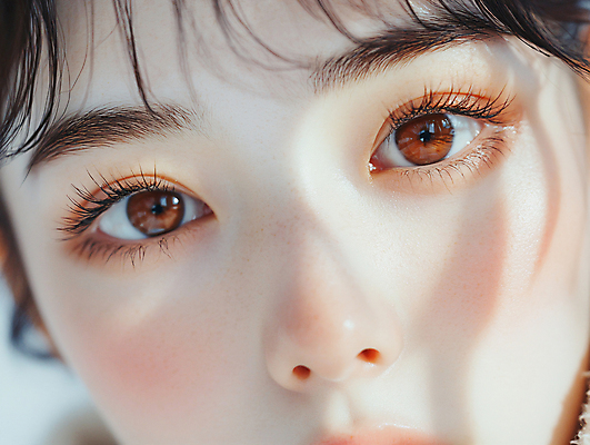 JPG 편집이미지 여자 얼굴 한명 근접촬영 성인 앞모습 화장 뷰티 가을 디지털합성 눈화장 안구 의료성형뷰티 성인여자한명만 편집실사 AI인물포토 AI콘텐츠 1 계절 뷰포인트 사람 신체부위 CG 여자한명만 성인여자만 파일형식 AI포토