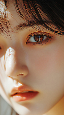 JPG 편집이미지 여자 얼굴 한명 근접촬영 성인 앞모습 화장 뷰티 가을 디지털합성 눈화장 안구 의료성형뷰티 성인여자한명만 편집실사 AI인물포토 AI콘텐츠 1 계절 뷰포인트 사람 신체부위 CG 여자한명만 성인여자만 파일형식 AI포토