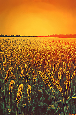 JPG 식물 편집이미지 자연 초원 사람없음 노을 주황색 가을 편집실사 AI컴퓨터그래픽 AI콘텐츠 자연요소 계절 컬러 CG 생태계 파일형식