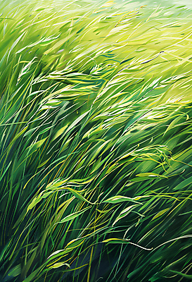 JPG 편집이미지 밭 풍경 초원 사람없음 초록색 수확 가을 유화 청보리 편집실사 계절 컬러 농업 미술 CG 보리 파일형식