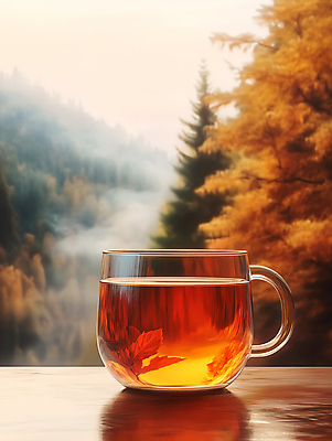 JPG 나무 편집이미지 음료 휴식 건강 사람없음 가을 차 편안함 찻잔 편집실사 AI포토 AI콘텐츠 식물 계절 컨셉 잔 감각 CG 파일형식