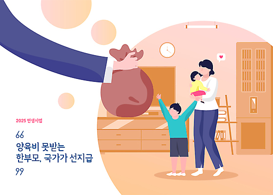 전신 여자 남자 어린이 일러스트 안기 엄마 신체부위 세명 자녀 아기 돈자루 복지 주기 팔 결손가정 정책 지원 양육비 2025년 한부모가족 국내일러스트 민생 AI파일 돈 가정 가족 모션 사람 연도 사회이슈 파일형식 벡터 비용