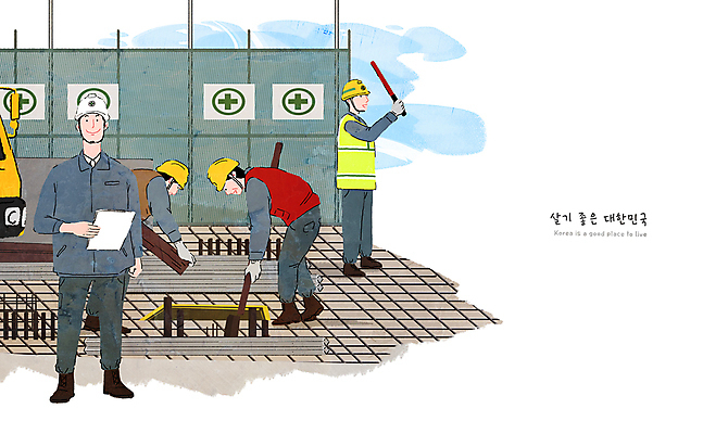 전신 PSD 남자 건축 일러스트 부동산 노동자 건설업 한국 공사 들기 안전 여러명 성인 작업 안전모 철근 재개발 성인남자만 국내일러스트 직업 산업 아시아 다수 모션 사람 재산 헬멧 안전장비 남자만 성인만 파일형식