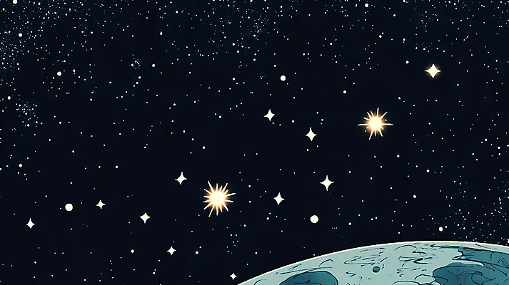 JPG 지구 일러스트 사람없음 반짝임 우주 행성 달 그림 달표면 국내일러스트 AI일러스트 AI콘텐츠 자연요소 모션 파일형식