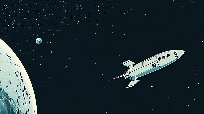 JPG 일러스트 사람없음 우주 달 우주선 그림 비행선 달표면 국내일러스트 AI일러스트 AI콘텐츠 자연요소 파일형식