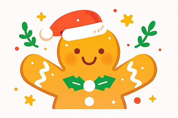 모자_잡화 기념일 컨셉 크리스마스 디저트 진저쿠키 파일형식 AI콘텐츠 산타모자 쿠키 귀여움 장식 JPG 일러스트 진저맨 사람없음 국내일러스트 AI일러스트