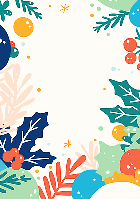 JPG 열매 잎 크리스마스 겨울 일러스트 사람없음 초록색 연말 오너먼트 카피스페이스 국내일러스트 AI일러스트 AI콘텐츠 식물 계절 기념일 컬러 크리스마스장식 공백 파일형식