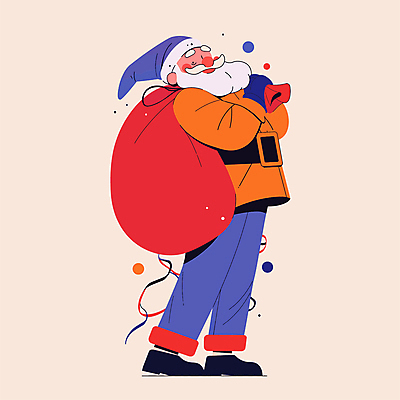전신 노년 남자 행복 크리스마스 겨울 일러스트 산타모자 산타옷 동화 한명 미소 들기 빨간색 산타클로스 즐거움 연말 노인남자한명만 국내일러스트 AI파일 모자_잡화 1 옷 계절 기념일 감정 컬러 모션 표정 사람 성인 남자한명만 노인남자만 파일형식 벡터
