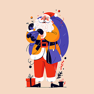 전신 노년 남자 행복 크리스마스 겨울 가방 일러스트 산타모자 산타옷 동화 한명 미소 들기 빨간색 선물상자 산타클로스 즐거움 연말 노인남자한명만 국내일러스트 AI파일 모자_잡화 1 잡화 옷 계절 기념일 감정 컬러 모션 표정 선물 사람 성인 상자 남자한명만 노인남자만 파일형식 벡터