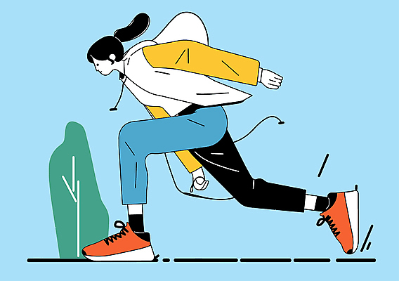 전신 여자 스포츠 하늘색 신발 일러스트 한명 성인 달리기 운동 역동적 신발끈 러닝 성인여자한명만 국내일러스트 AI파일 1 컨셉 모션 건강 사람 파란색 여자한명만 성인여자만 파일형식 벡터