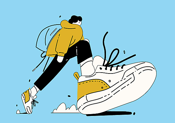 전신 여자 스포츠 하늘색 신발 일러스트 한명 20대 달리기 운동 속도 역동적 러닝 국내일러스트 AI파일 1 컨셉 모션 건강 사람 청년 파란색 파일형식 벡터