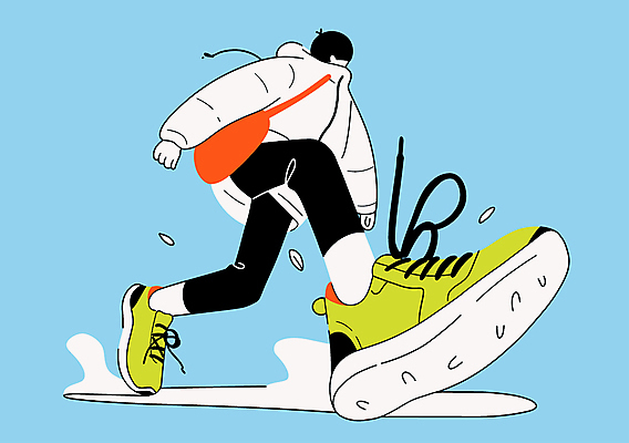 전신 남자 스포츠 하늘색 신발 일러스트 한명 20대 달리기 운동 속도 역동적 러닝 국내일러스트 AI파일 1 컨셉 모션 건강 사람 청년 파란색 파일형식 벡터