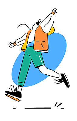 전신 여자 스포츠 하늘색 신발 일러스트 한명 20대 달리기 운동 점프 역동적 신발끈 러닝 국내일러스트 AI파일 1 컨셉 모션 건강 사람 청년 파란색 파일형식 벡터