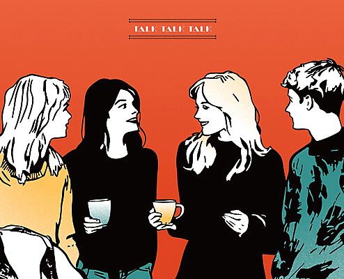 라이프스타일 여자 패션 남자 커피 일러스트 비즈니스 커뮤니케이션 대화 들기 여러명 상반신 성인 친구 주황색 머그컵 그룹 감성 판화 성인만 국내일러스트 AI파일 음료 컬러 다수 컨셉 관계 모션 말하기 미술 사람 생활 컵 파일형식 벡터