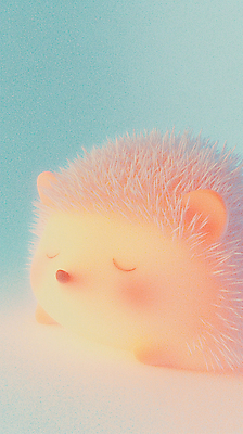 JPG 일러스트 사람없음 귀여움 눈감음 포근함 질감 고슴도치 겨울잠 몽환 국내일러스트 AI일러스트 AI콘텐츠 컨셉 포유류 모션 잠 감각 파일형식