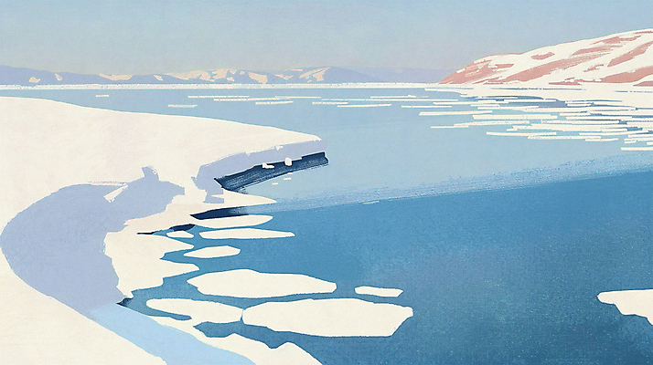 JPG 바다 겨울 일러스트 자연 산 풍경 사람없음 눈 감성 빙산 겨울풍경 국내일러스트 AI일러스트 AI콘텐츠 자연요소 계절 컨셉 날씨 생태계 파일형식