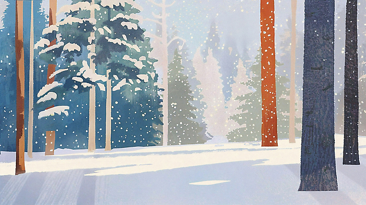 JPG 나무 겨울 일러스트 자연 풍경 사람없음 눈 숲 감성 겨울풍경 국내일러스트 AI일러스트 AI콘텐츠 자연요소 식물 계절 컨셉 날씨 생태계 파일형식