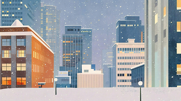 JPG 겨울 가로등 일러스트 조명 풍경 빌딩 사람없음 건물 눈 도시 감성 겨울풍경 국내일러스트 AI일러스트 AI콘텐츠 자연요소 건축물 계절 공공시설 컨셉 날씨 파일형식