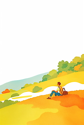 JPG 전신 나무 남자 일러스트 자연 수채화 한명 앉기 풍경 성인 주황색 가을 감성 사색 성인남자한명만 국내일러스트 AI일러스트 AI콘텐츠 식물 1 계절 컬러 컨셉 생각 모션 사람 생태계 남자한명만 성인남자만 파일형식