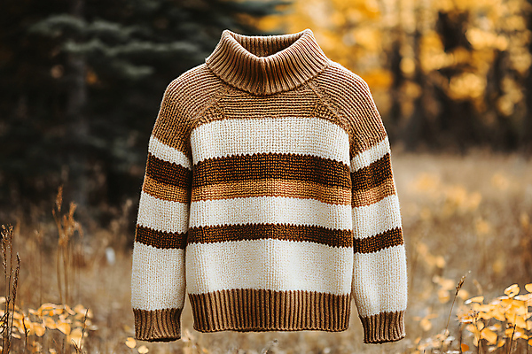 JPG 편집이미지 옷 상의 사람없음 갈색 가을 니트 목업 편집실사 AI컴퓨터그래픽 AI콘텐츠 계절 컬러 CG 파일형식