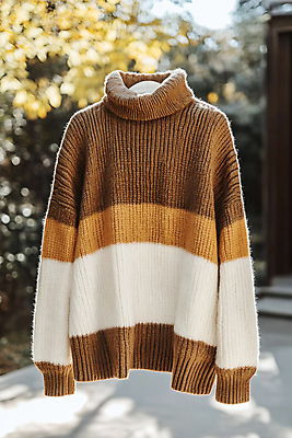 JPG 편집이미지 옷 상의 사람없음 갈색 가을 니트 목업 편집실사 AI컴퓨터그래픽 AI콘텐츠 계절 컬러 CG 파일형식