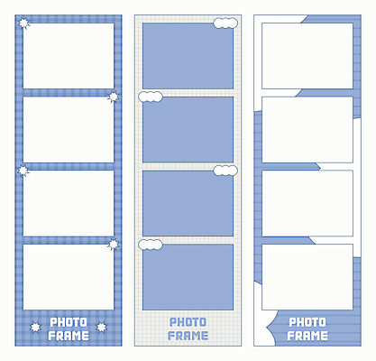 모양 일러스트 프레임 사람없음 파란색 체크무늬 심플 격자 가로줄 꾸미기 키치 네컷사진 국내일러스트 AI파일 선 컬러 컨셉 무늬 사진촬영 파일형식 벡터