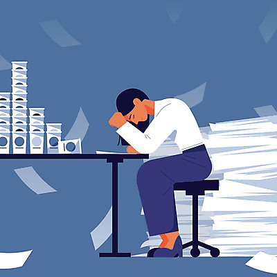 전신 여자 커피 일러스트 비즈니스 피곤 고개숙이기 한명 앉기 성인 파란색 업무 문서 과로 서류더미 성인여자한명만 번아웃증후군 정신건강 흩날리기 국내일러스트 AI파일 1 음료 컬러 컨셉 모션 건강 숙이기 사람 작업 사회이슈 여자한명만 성인여자만 파일형식 벡터 더미