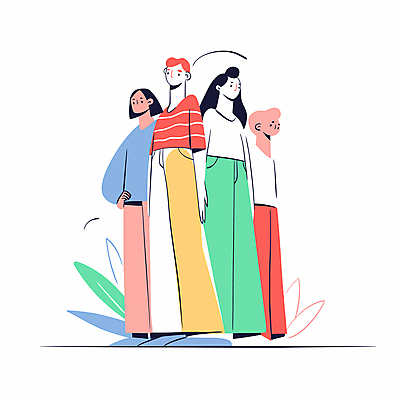 전신 여자 남자 잎 일러스트 비즈니스 서기 여러명 성인 직장인 성인만 국내일러스트 AI파일 식물 직업 다수 모션 사람 파일형식 벡터