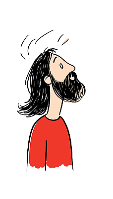 긴머리 남자 기독교 일러스트 수염 한명 상반신 성인 예수 손그림 성인남자한명만 국내일러스트 AI파일 1 헤어스타일 종교 사람 신_종교 남자한명만 성인남자만 파일형식 벡터