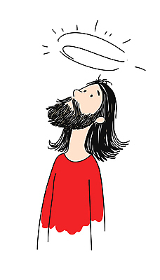 긴머리 남자 기독교 일러스트 수염 한명 상반신 성인 예수 손그림 성인남자한명만 국내일러스트 AI파일 1 헤어스타일 종교 사람 신_종교 남자한명만 성인남자만 파일형식 벡터