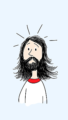 긴머리 남자 기독교 일러스트 수염 한명 상반신 성인 예수 손그림 성인남자한명만 국내일러스트 AI파일 1 헤어스타일 종교 사람 신_종교 남자한명만 성인남자만 파일형식 벡터