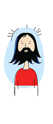 긴머리 남자 기독교 일러스트 수염 한명 상반신 성인 예수 손그림 성인남자한명만 국내일러스트 AI파일 1 헤어스타일 종교 사람 신_종교 남자한명만 성인남자만 파일형식 벡터