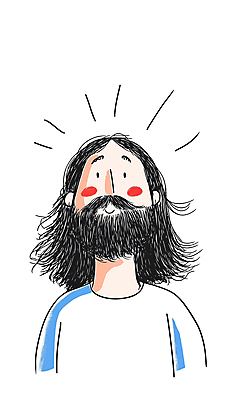 긴머리 남자 기독교 일러스트 수염 한명 상반신 성인 예수 손그림 성인남자한명만 국내일러스트 AI파일 1 헤어스타일 종교 사람 신_종교 남자한명만 성인남자만 파일형식 벡터