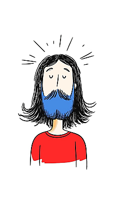 긴머리 남자 기독교 일러스트 수염 한명 상반신 성인 예수 손그림 성인남자한명만 국내일러스트 AI파일 1 헤어스타일 종교 사람 신_종교 남자한명만 성인남자만 파일형식 벡터