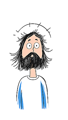 긴머리 남자 기독교 일러스트 수염 한명 상반신 성인 예수 손그림 성인남자한명만 국내일러스트 AI파일 1 헤어스타일 종교 사람 신_종교 남자한명만 성인남자만 파일형식 벡터