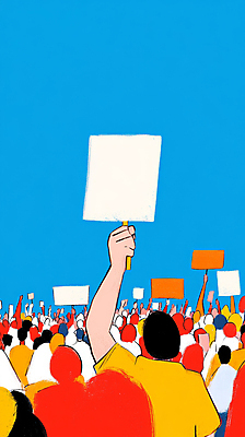 JPG 여자 남자 실루엣 일러스트 들기 여러명 상반신 성인 파란색 팻말 그룹 군중 사회이슈 팔 시위 연대 항의 성인만 국내일러스트 AI일러스트 AI콘텐츠 컬러 다수 컨셉 모션 프레임 촬영기법 사람 신체부위 파일형식